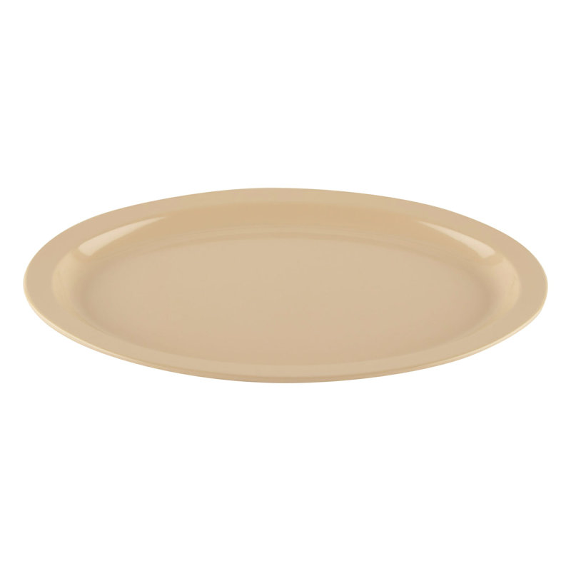 GET Plateau de service ovale en mélamine OP-610-MIX, Brun clair, H 1 po x L 15,75 po x l 11 po