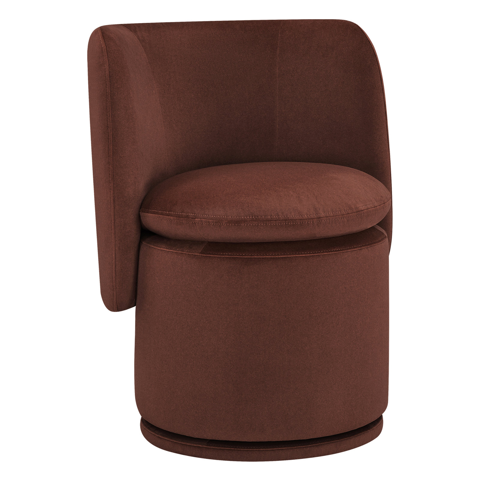 Adrielle Swivel Linen Dining Chair, Polyester Brick