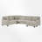 Upholstered L-Shaped Sectional With A Movable Ottoman-1288539924