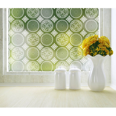 Abstract Non-Wall Damaging Window Decal