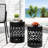 Outdoor Side Table - Black End Tables With Elegant Pattern, Powder-Coated Frame, No Assembly For Patio Cut Design Home Decor-467686589