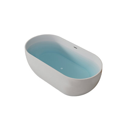 55.12"x27.56"Acrylic Home Freestanding Seamless Integrated Bathtub