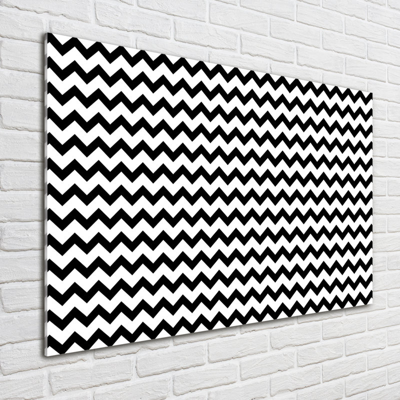 Zigzags - No Frame Print on Glass