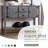 Retro Solid Wood Dining Table, 48'' With Cabinets And Shelf, Antique Gray For Room & Bedroom Sideboard Design Shelf --1202075811