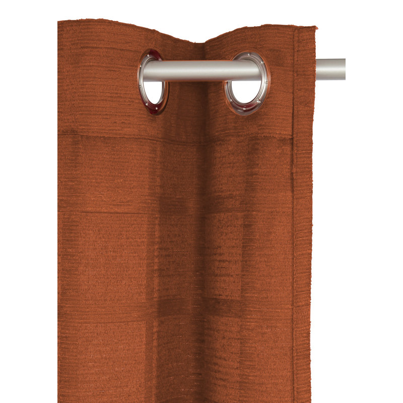 Shire Room Darkening Curtain Single Panel, 132 W x 145 D cm, Terra