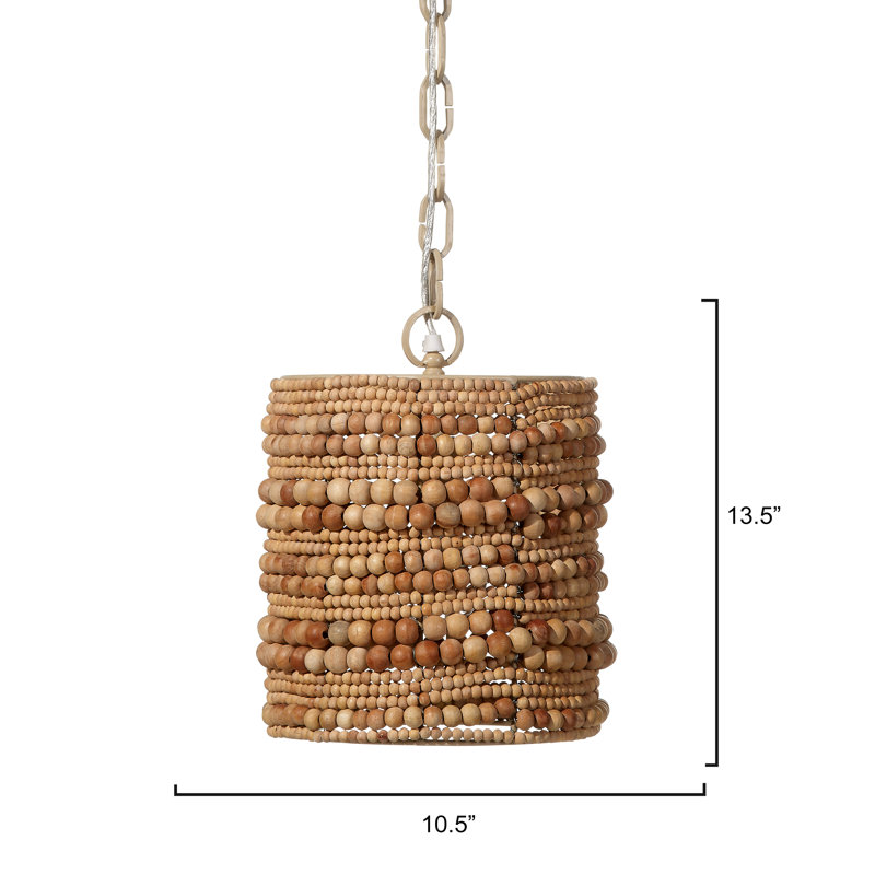 Strand 1 - Light Pendant, Natural Wood