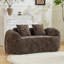 Causeuse courbée 67 po avec accoudoirs et deux coussins sans assemblage-954013074-954013079