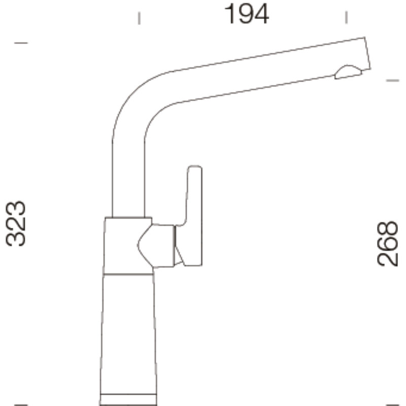 Nero High Pressure Single Lever Monobloc Tap, Croma