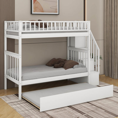 Twin Over Twin Bunk Bed With Trundle