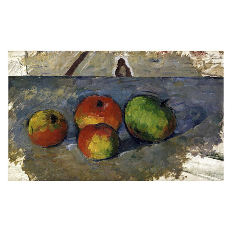 Quatre pommes, Paul Cézanne, estampe numérique, H 22 po x l 28 po