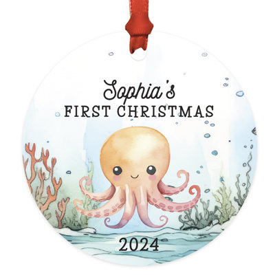 Décoration de sapin de Noël mignonne en métal sur mesure pour enfants, garçons et filles