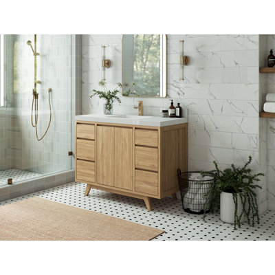 48'' Single Bathroom Vanity with Quartz Top