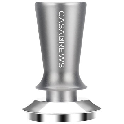 Casabrews 51mm Espresso Tamper 30lb Spring Calibrated, Flat Stainless Steel, Grey