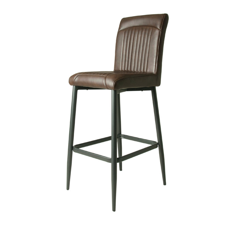 Wiley Barstool Vegan Leather Chestnut SET OF 2, Chestnut