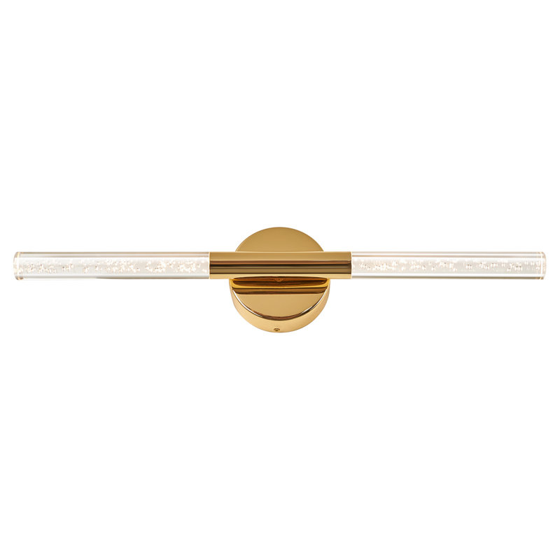 Dimmable LED Wall Sconces, Hardwired Wall Lights for Bathroom Vanity Set of 2, Gold