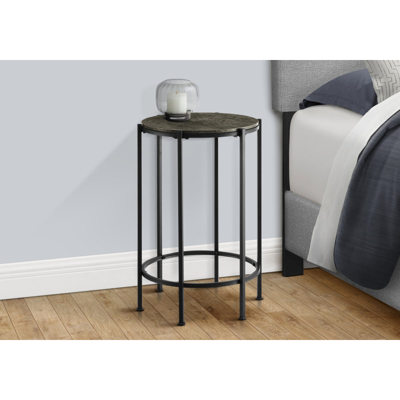 Table d'appoint, bout, rond, table d'appoint, petite, lampe, salon, chambre à coucher, table de chevet, contemporain, Noir