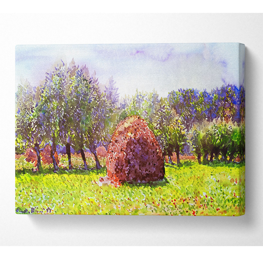 Monet Heuhaufen auf dem Feld - Leinwanddrucke auf Leinwand