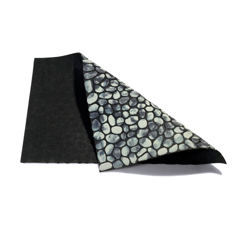 Non-Slip Geometric Indoor / Outdoor Doormat, Grey
