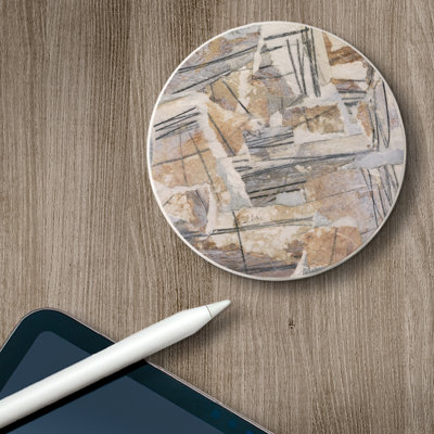 Stoneware Round 4 Piece Coaster Set