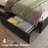 Full Size Upholstered Platform Bed Frame with Color Changing LED Lights and Twin Side Drawers, Modern Tufted Design with Storage Shelves-2034203161-2034203163