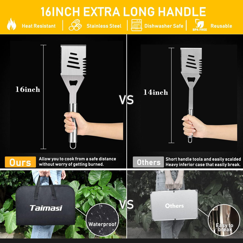 Ensemble d'outils de cuisson antiadhésifs en acier inoxydable