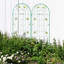 Porte-fleurs d'extérieur antirouille en métal 71 po x 19,7 po 2 en métal pour jardin