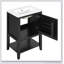 Meuble-lavabo de 20 po avec lavabo, armoire de salle de bain avec porte à fermeture douce, support de rangement et tablette ouverte, noir