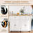 52" Large Kitchen Island Cart, Kitchen Island Cart With Drop Leaf, 2 Drawers & 2 Storage Cabinets, Rolling Mobile Kitchen Island With Towel Rack And Open Shelf, White