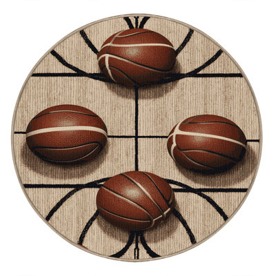 Washable Racquetball Sports Area Rug