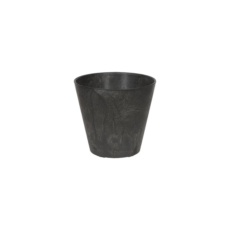 Pot à fleurs en résine Carreras, Noir, H 7,75 po x l 8,25 po x P 8,25 po