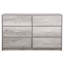Commode 6 tiroirs avec grands tiroirs en tissu, gris-1366027496