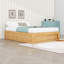 Grand lit plateforme 4 tiroirs avec casier de pied de lit et lattes robustes-1447540284