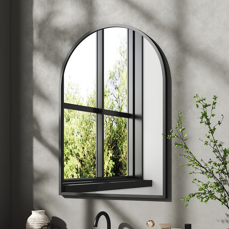 Aluminum Alloy Arch Mirror, 70 cm H x 50 cm W