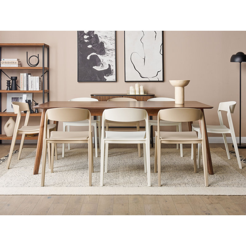 Fawnlily 77cm H Stacking Side Chair, Beige