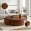 Table basse ronde moderne 39 "avec tiroirs