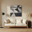 Minimalisme, art mural brun en métal 75-2093494411