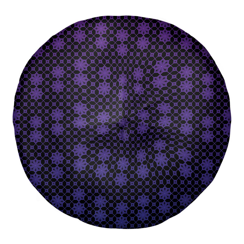 Coussin de sol Katelyn Elizabeth, 30 po x 30 po, Bleu / Mauve