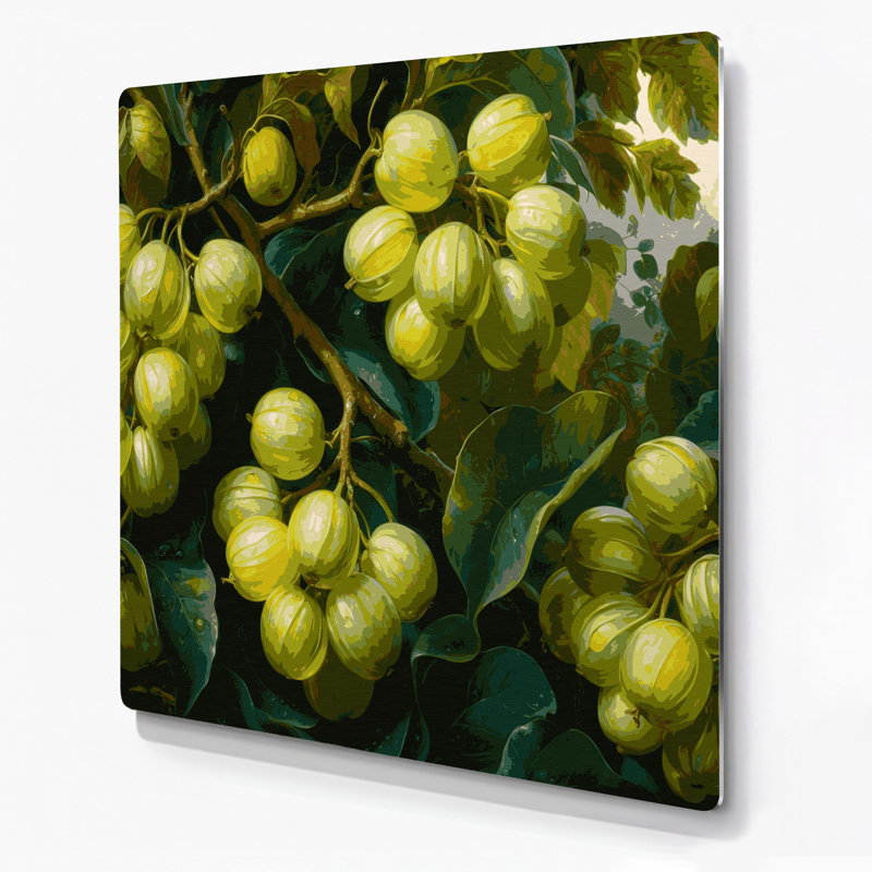 «Fruit Mamoncillo», art mural en métal vert