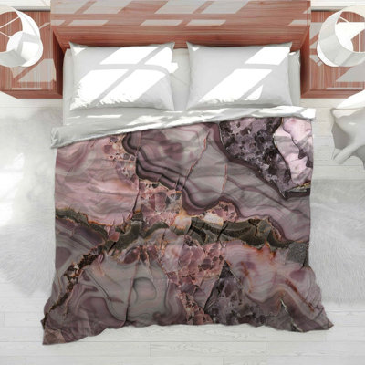 Rose Tones Marble Cotton Blend Comforter