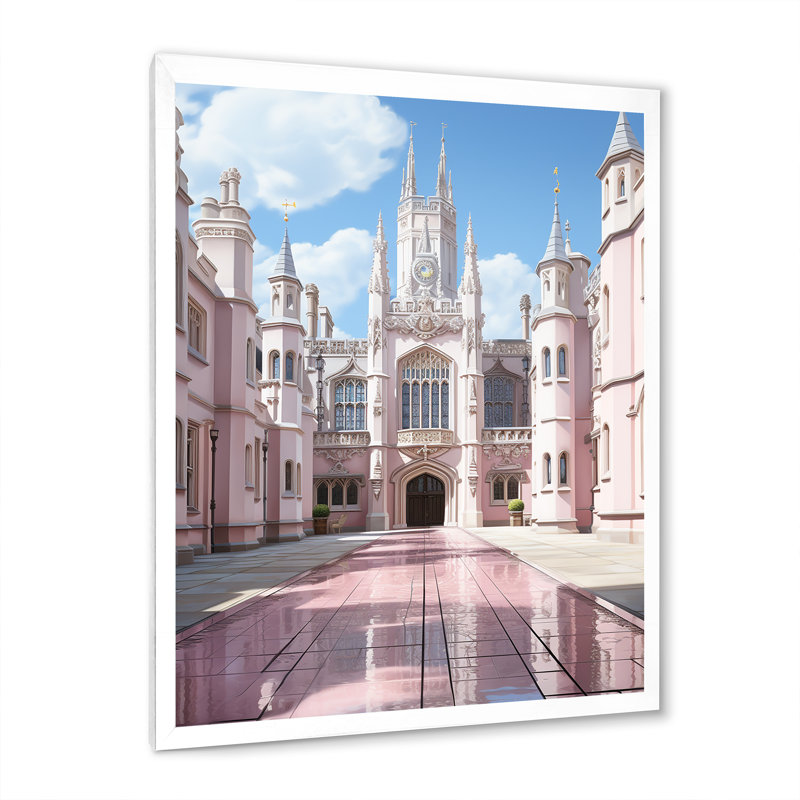 Université de Cambridge, reproduction extrêmement encadrée sur toile, H 20 po x l 12 po x P 1 po, Cadre simple blanc