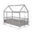 Lit simple en bois avec structure de toit de maison, garde-corps de clôture, gris-1792122137-1792122136