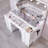 Boahaus Leonore Extra-Large Makeup Vanity, LED Lighted Mirror, USB- C/USB Outlet, 9 Drawers and Glass Top-990008065