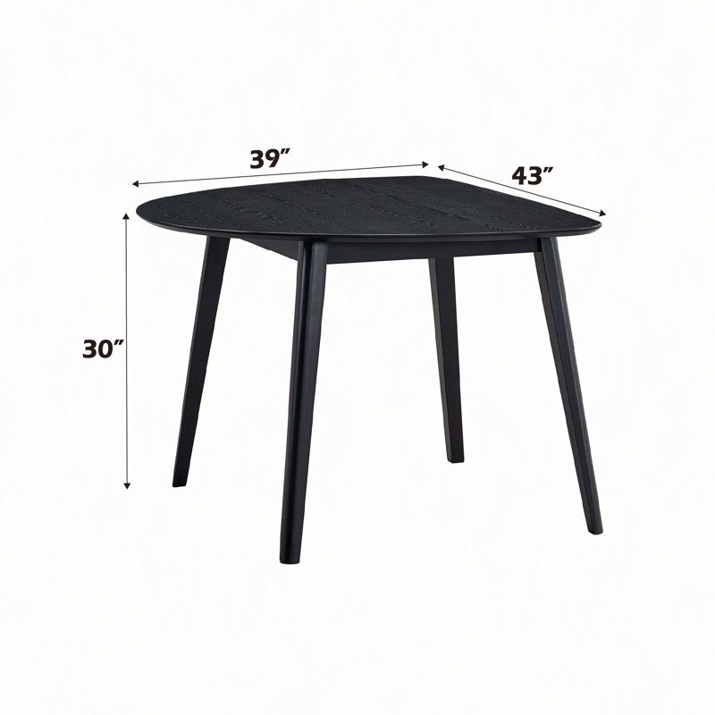 Ensemble de salle à manger compact 3 pièces, table en bois et deux chaises rembourrées