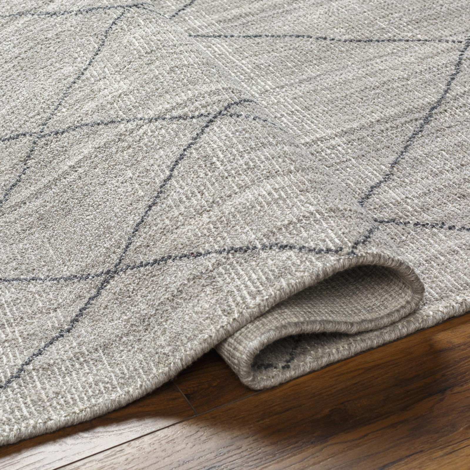 Sonora Handmade Recycled P.E.T Gray Indoor/Outdoor Rug, Runner 2'6" x 8'