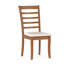 Ensemble de 2 chaises de cuisine en bois avec pieds en bois d'hévéa et dossier à lattes-1250549277