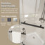 Cabine de douche réversible à demi-cadre l 36 po x P 36 po x H 72 po-90674238