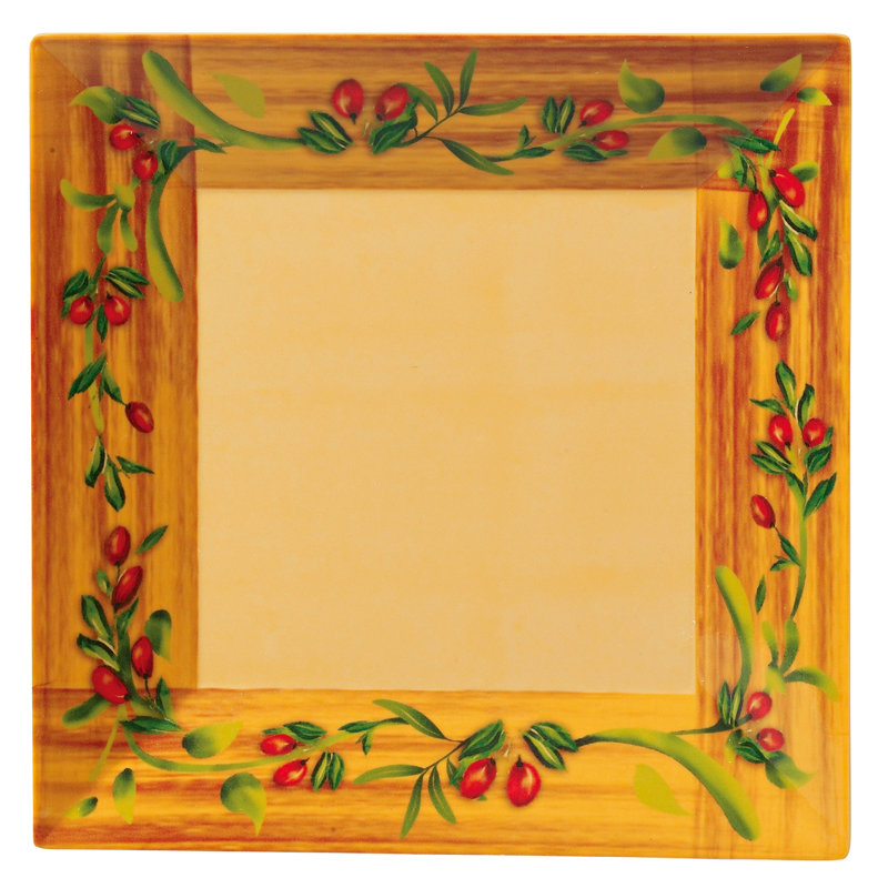 Olive Square Melamine Dinner Plate