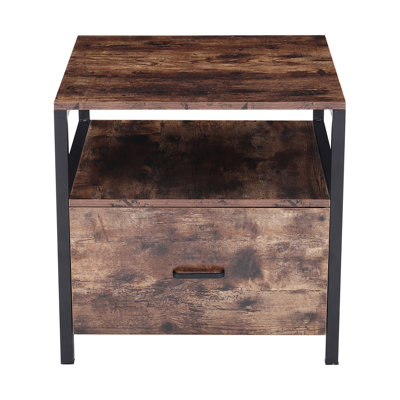 Biao 55cm W Metal Bedside Table