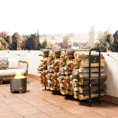199cm W Steel Log Rack