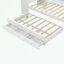 Lit de jour simple avec couchette, tiroirs de rangement et tablettes latérales-379188840-379188841
